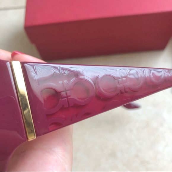 Salvatore Ferragamo 55MM Sunglasses Maroon SF721S main image 9
